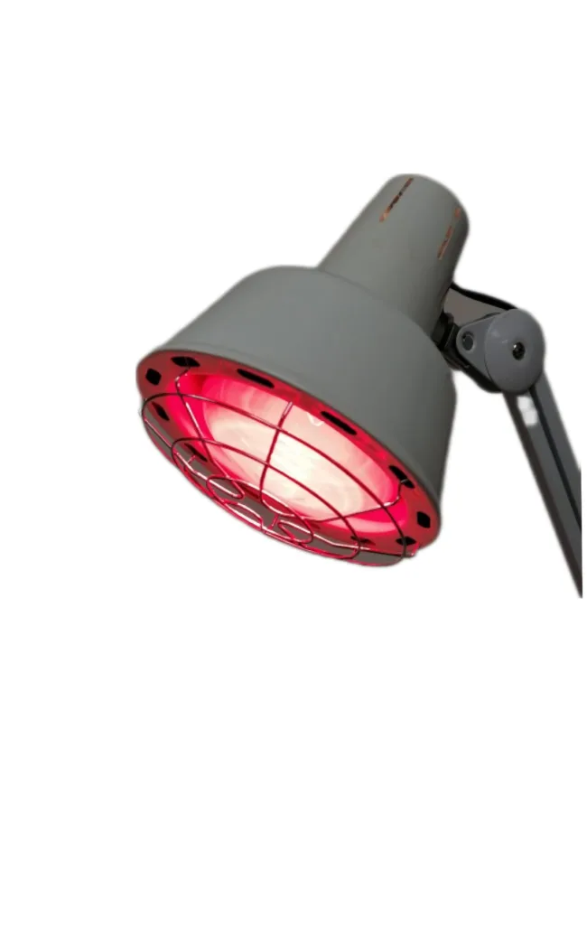 Lámpara de infrarrojos encendida