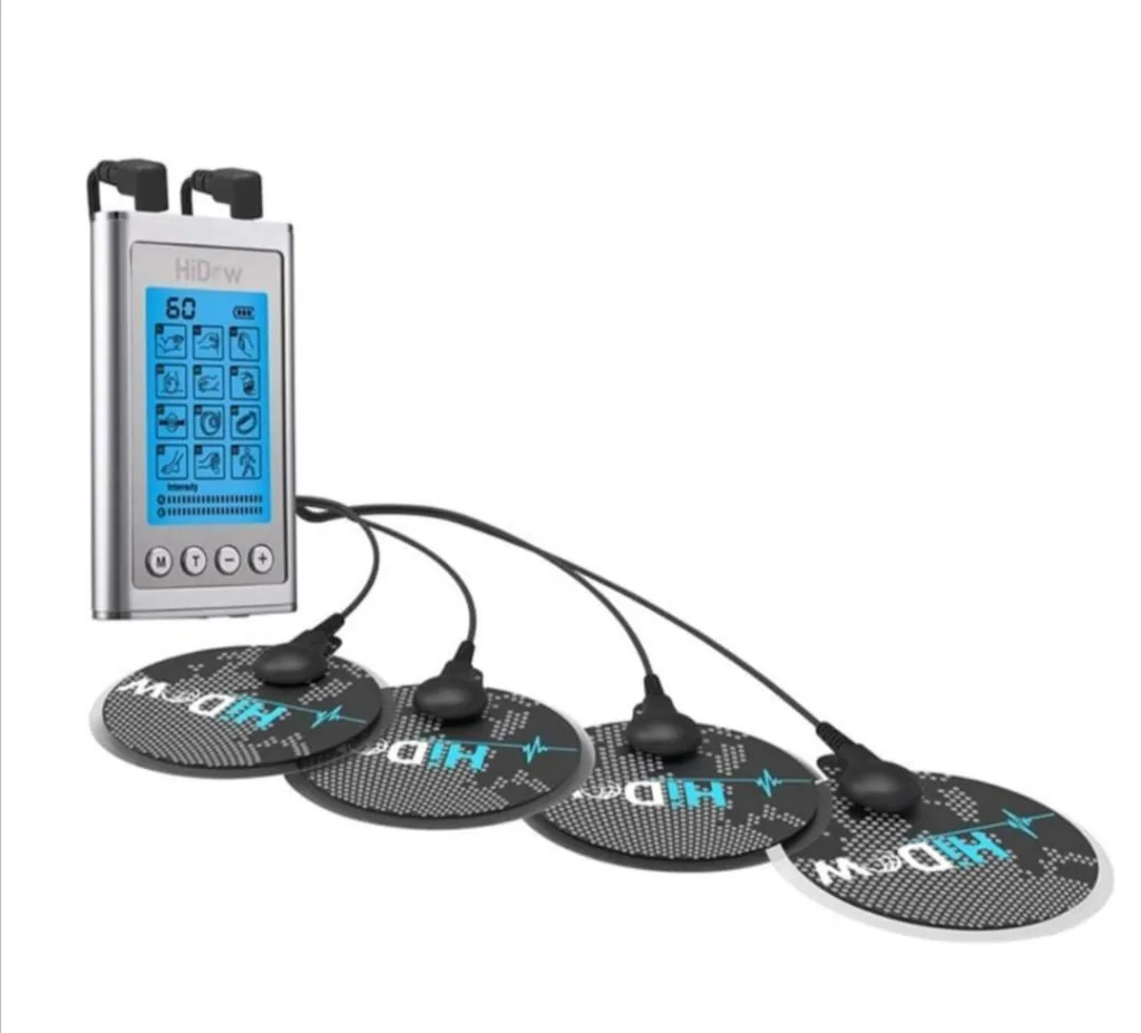 Electroestimulador TENS/EMS con sus electrodos